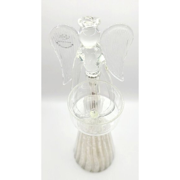 Lenox Silver Votive Holder Candle Angel Mercury Glass 11.5" New opened Box - Picture 5 of 12